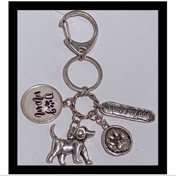 I Love My Dog “Dog “Dog Mom” Keychain NWT - Picture 7 of 7